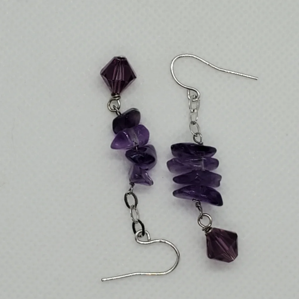 Amethyst Chip Earrings